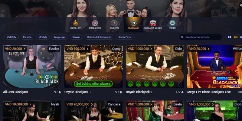 PG88 với trò chơi casino hấp dẫn